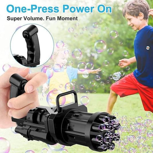 Bubble Gun- 8 Hole Automatic Gatling Bubble Gun