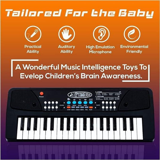 Piano Keyboard Toy with Microphone, USB Cable & Sound Recording